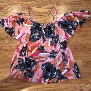 Billabong Summer Nights Cold Shoulder Floral Top